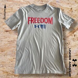 UNDER ARMOUR Gray Freedom Short Sleeve Tee